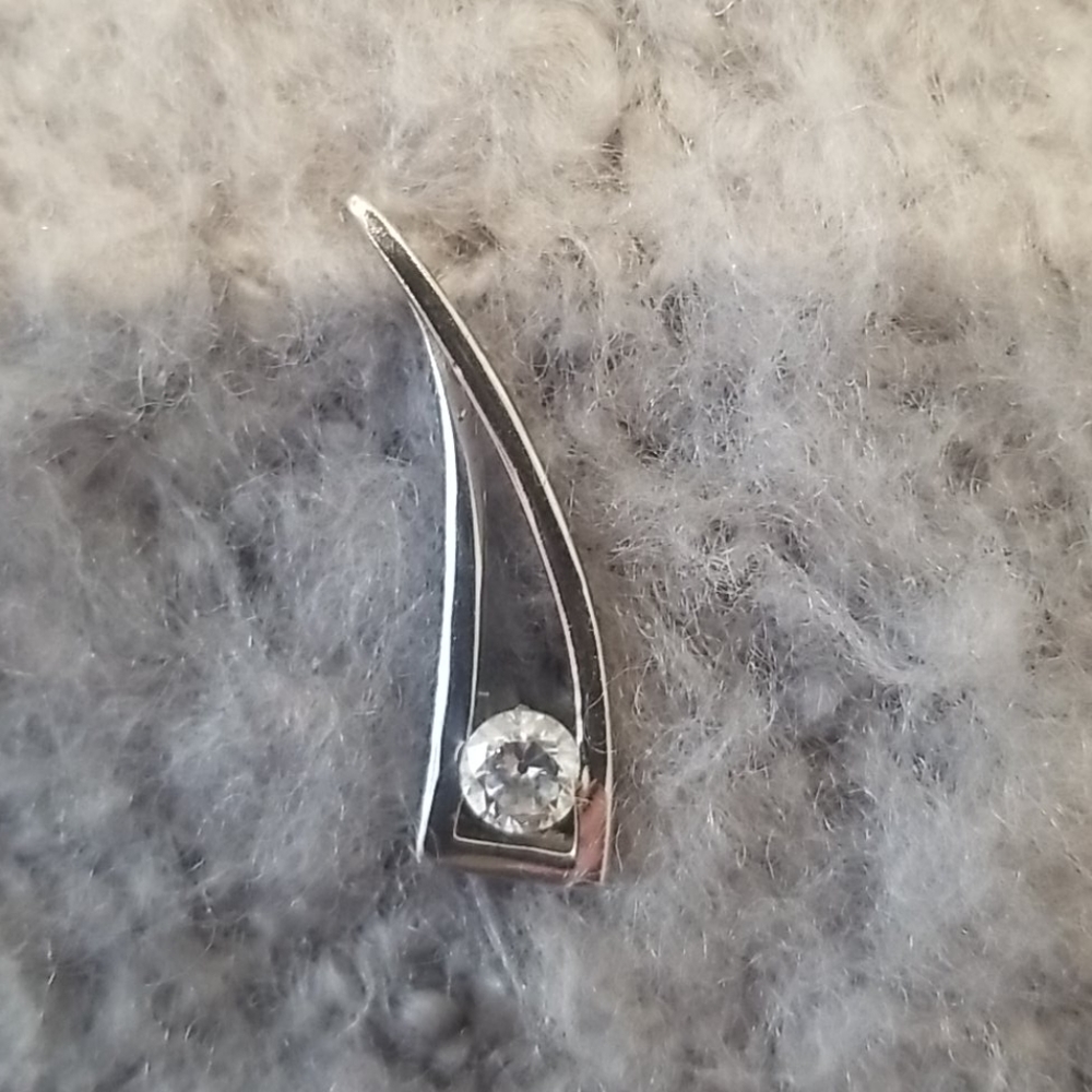 18k Gold Plated Pendant With Cubic Zirconia